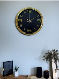 Resim Elegance Gold Luxury 40 Cm Metal Duvar Saati Çok Renkli 