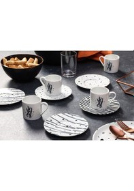 Resim Porland Sidereal 6 Kişilik Kahve Fincan Takımı 90cc 12 Parça 