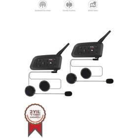 Resim Torima Ejeas V6pro+ Double 2li Helmet İnterkom Motosiklet İntercomu Kask Kulaklığı 