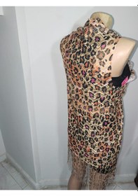 Resim Mesa Mayo Leopar Desenli Standart Pareo Leopar 