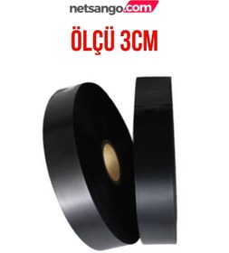 Resim Netsan Etiket 3cm Siyah Saten Kumaş 200mt Hafif Yıkamaya Uygundur 