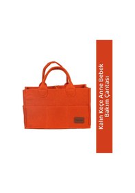 Resim Keçe Anne Bebek Bakım Çantası Turuncu 