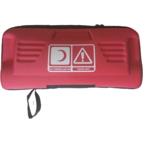 Resim İtibar Lüks Ilk Yardım Çantası, Trafik Seti, Araç Muayene Çantası, Yangın Tüpü Vs... Kırmızı Renk 