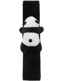 Resim Araba Peluş Emniyet Kemeri Kapağı Sevimli Panda Direksiyon Kapağı Dört Mevsim Evrensel Oto Suv Kamyon Kafalık Yastık Vites Kolu Kapağı Araba İç A 