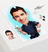 Resim Kişiye Özel Bay Polis Karikatür 240 Parça A3 Puzzle - 2 