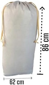 Resim Gri Büzgülü Hurç 2'Li Set Xlarge 86X62 Cm - Taşınma Çantası - Yorgan Yastık Çamaşır Saklama Torbası 