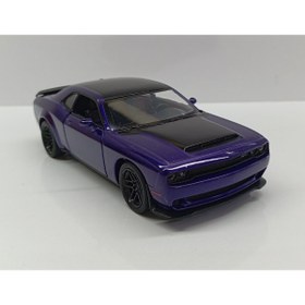 Resim Kinsmart Dianomi 1:40 ölçek 2023 DODGE CHALLENGER SRT DEMON 170 MOR// 13 CM ÇEK BIRAK METAL ARABA 