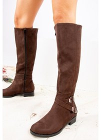 Resim Fox Shoes Kahverengi Süet Kadın Çizme E726203402 