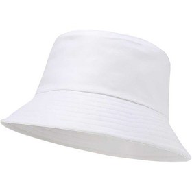Resim Tezzgelsin Unisex Uv Korumalı Pamuku Bucket Şapka Beyaz 