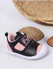 Resim Papucumun Dünyası Ortopedik İlk Adım Bebek Ayakkabısı Renkli Bebek Spor Babet Yürüme Ayakkabısı Siyah - Pembe 