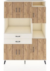 Resim Kronos Dolap 9 Raflı 2 Çekmeceli 6 Kapaklı 132x59x195 Aytaşı-... Aytaşı 