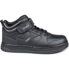Resim Jump 27758 Cırtlı Yüksek Bilekli Siyah Üniseks Çocuk Sneaker Günlük Spor Ayakkabı 