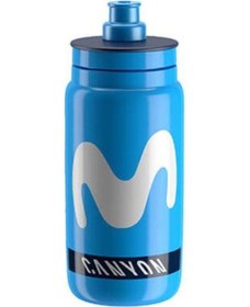 Resim Elite Fly Team Movistar Canyon Bisiklet Matarası 550Ml 54G Siyah - Kırmızı - Beyaz 