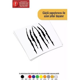 Resim Pençe Takımı Sticker Oto Motor Laptop Duvar Folyo Sticker 30 X 42 Cm 