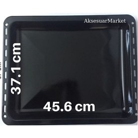 Resim Bosch Siemens Ankastre Fırın Uyumlu Emaye Tepsi Derin Tip 45.6 X 37.1 Cm 