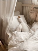 Resim Sevimli Ördek Teddy Bebek Çocuk Uyku Arkadaşı Naturel Beyaz 