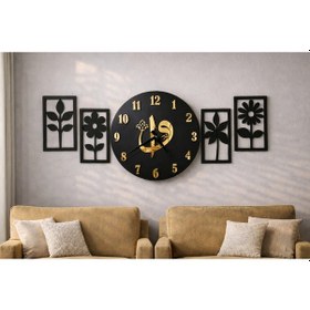 Resim Duvar Saati 40 Cm Şık Modern Ve Tasarım No 111 Çok Renkli 