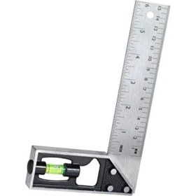 Resim Bts Su Terazili Açı Ölçer Gönye 90° 15 cm Dayanıklı Malzeme 