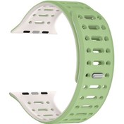 Resim İos Watch Uyumlu 40mm Kordon Renkli 3delikli Esnek Silikon Strap 124 