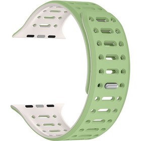 Resim İos Watch Uyumlu 40mm Kordon Renkli 3delikli Esnek Silikon Strap 124 