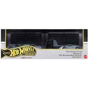 Resim Premium Collector Sergilenmeye Uygun Setler, 3 Adet 1:64 Ölçekli Araba Ve 1 Adet 1:64 Ölçekli Transport Araç, Metal/metal Şasi Ve Riders Tekerlekler, Jbm07 
