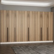 Resim Minar Kale 210 cm 8 Kapaklı 4b Raf Portmanto Beyaz Dore Plus 