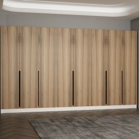 Resim Minar Kale 210 cm 8 Kapaklı 4b Raf Portmanto Beyaz Dore Plus 