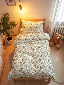 Resim Evmila Minik Mantarlar Desenli Nevresim Takımı - 160x220cm Nevresim +50x70cm Yastık Kılıfı+90x190cm Çarşaf 