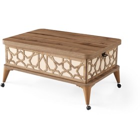 Resim ZERENLAND 511 Tekerlekli Akıllı Sehpa, Sihirli Sehpa, Orta Sehpa, Laptop Masası 