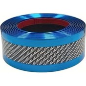Resim Chuangyinshop 2 Adet Mavi Karbon Fiber Araç Eşik Koruması Çizilme Ve Çökme Dayanımlı 