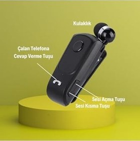 Resim Telefon Bağlantılı Makaralı Kulaklıklı Bluetooth Kulaklık (5440) 