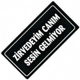 Resim Zirve Yazılı Sök-tak-pratik Vantuzlu Yeni Nesil Dekor Plaka 