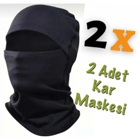 Resim Mega Everest 2 Adet Kar Maskesi Rüzgar Geçirmez Full Likralı Termal Kumaş (HER BEDENE UYGUNDUR) 