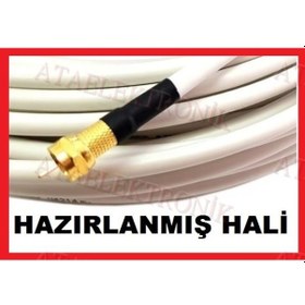 Resim 5 Metre Hazir Uydu Anten Merkezi Sistem Kablosu Rg6 Gold Altin Uç 