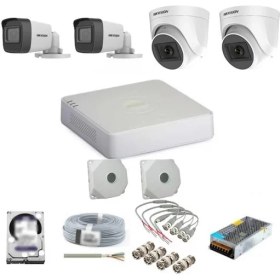Resim Hikvision 4 Kameralı Güvenlik Kamera Seti 1080p Çözünürlük 500 GB Harddisk ile Güçlü İzleme 