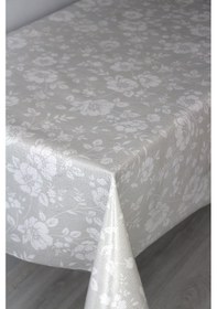 Resim Pvc Şeffaf Kaplama Zemin Kaydırmaz Silinebilir Muşamba Masa Örtüsü Mlssa-çiçekyaprak Gri 