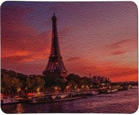 Resim Baskılı Şehir Manzaraları Desenli Renkli Tip Kaymaz Taban Optik Bilgisayar Notebook Mouse Pad Maus Pad (Paris Eyfel Kulesi) 