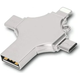 Resim Marsilyan Otg 4in1 Cep Telefonu Çok Fonksiyonlu USB Flash Bellek 64 GB Type-C, Micro Sd ve Kart Okuyucu 
