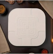 Resim Cloud011 1 Adet Bej 27 Cm Kare Silikon Airfryer Altlığı Yapışmaz Kolay Temizlik 