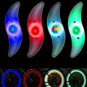 Resim 2 adet Renkli LED Bisiklet Tekerlek Işıkları, Süper Parlak Bisiklet Dekoru, Yüksek Işın Serin Gece Sürüşü, Bisiklet Eğlencesini Artırır, Sürüş ve Bisiklet İçin Uygun 