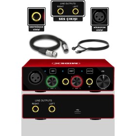 Resim Midex GLX-600 Pro Üst Kalite Stüdyo Ses Kartı 2 Giriş 2 Çıkış 