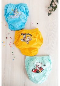 Resim Erkek Bebek 3'lü Bebek Alıştırma Külodu 