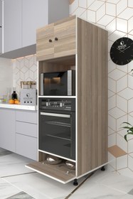 Resim Kenzlife fırın dolabı halide crd 162*60*56 mutfak kapaklı ayaklı banyo kiler ofis 