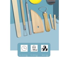 Resim Modelaj Seti, Kil, Seramik, , Çömlekçilik, Heykeltraş, Modelleme-8 Parça 