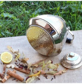 Resim Tekli Petekli Nikel Kaplama Ihlamur Bakır Çaydanlık 3 Lt Bakır 