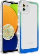 Resim Galaxy A03 Ile Uyumlu Kılıf Taşlı Ve Renk Geçiş Tasarımlı Lens Korumalı Park Kapak CoverZone