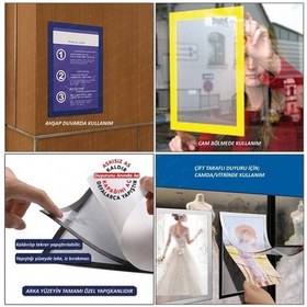 Resim Mıknatıslı Yapışkanlı Çerçeve 2 Adet A4 Esnek Duyuru Panosu 