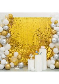 Resim Altın Gold Renk Fon Perde Dekor 