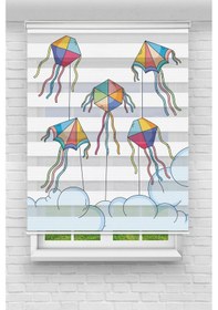 Resim Perdecizade Enxboy Uçurtma Dijital Baskılı Zebra Perde-cocuk Odası-stor Perde Renkli 