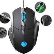 Resim Polham Süper Sessiz 1.5 Metre Kablolu 7200 DPİ Ergonomik Oyuncu Mouse, Gecikmesiz Universal Süoer Mouse 